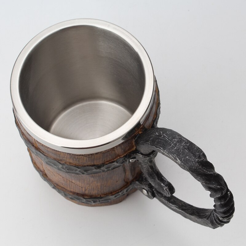 Rohöl Holz Trinken Becher Wein Becher Metall Bahre Kaffee Tasse Holz Fass Edelstahl Harz Bahre Becher Becher