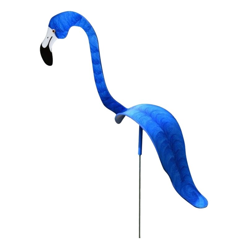 Swirl Bird Swirling Wind Spinner Chime Garden Wind Spinner Outdoor Garden Lawn Patio Cute Sculpture Ornament: Blue