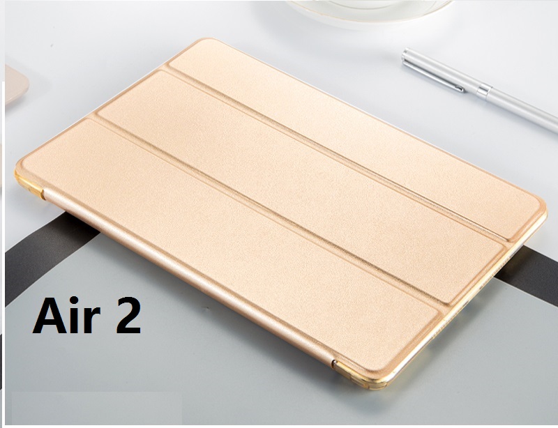 Weiche für iPad Air 2 Air 1 Fall Silicon Smart Stoßfest A1474 A1566 Fall für iPad Air 2 1 5 6 smart Cover Auto-Sleep/Wake up: Air 2 Golden