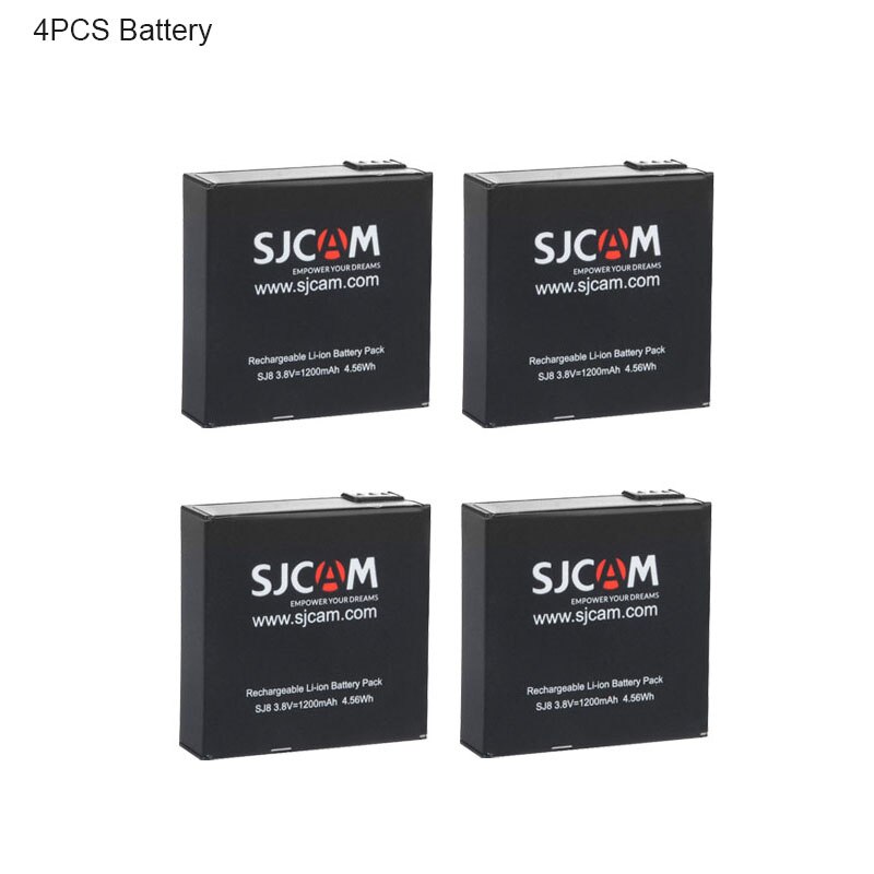 SJCAM SJ8 Batteria - 1200mAh Li-Ion Ricaricabile per SJCAM SJ8 PRO/PLUS/AIR Action Cam: 4 pz Batteria