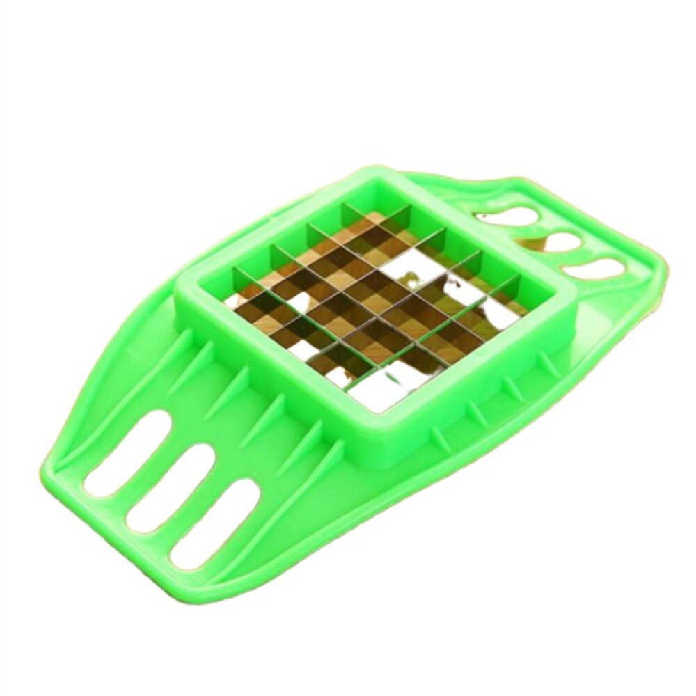 Machine à découper des tranches de pommes de terre et des frites, un outil pointu pour faire des frites, des outils de cuisine pour couper des morceaux de pommes de terre, des frites: green