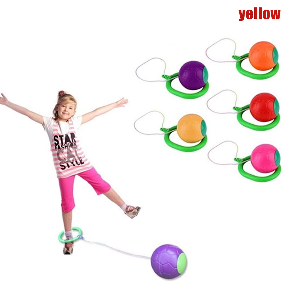 Skip Ball Children Exercise Coordination and Balance Hop Jump Playground Toy YA88: Yellow