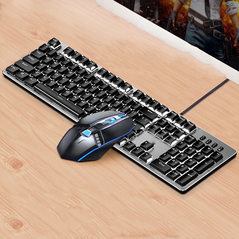 For Mechanical Keyboard and Mouse set for Games, Wired Game Keyboard Mouse, International Big Card