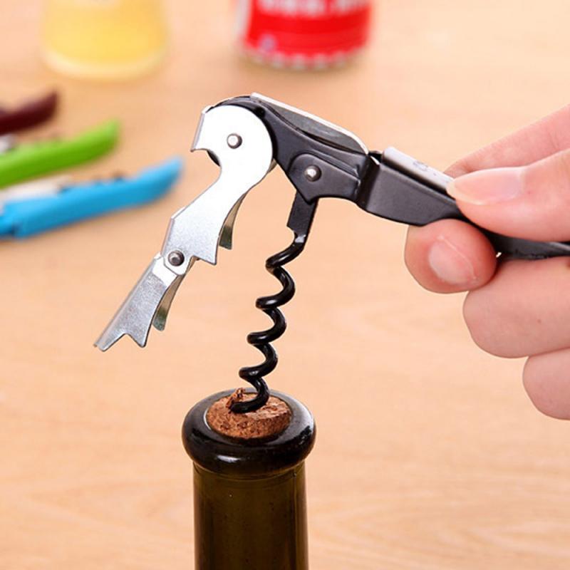 Multifunctionele Rvs Kurk Schroef Corkscrew Wijn Cap Opener Bier Cap Flesopener Keuken Bar Gereedschap Accessoires