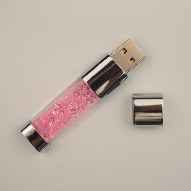 Color Crystal LED light Pen drive 128GB 4GB 8GB 16GB 32GB USB pendrive 64GB USB Flash Drive usb2.0 PenDrive wedding day: Blue / 16 GB
