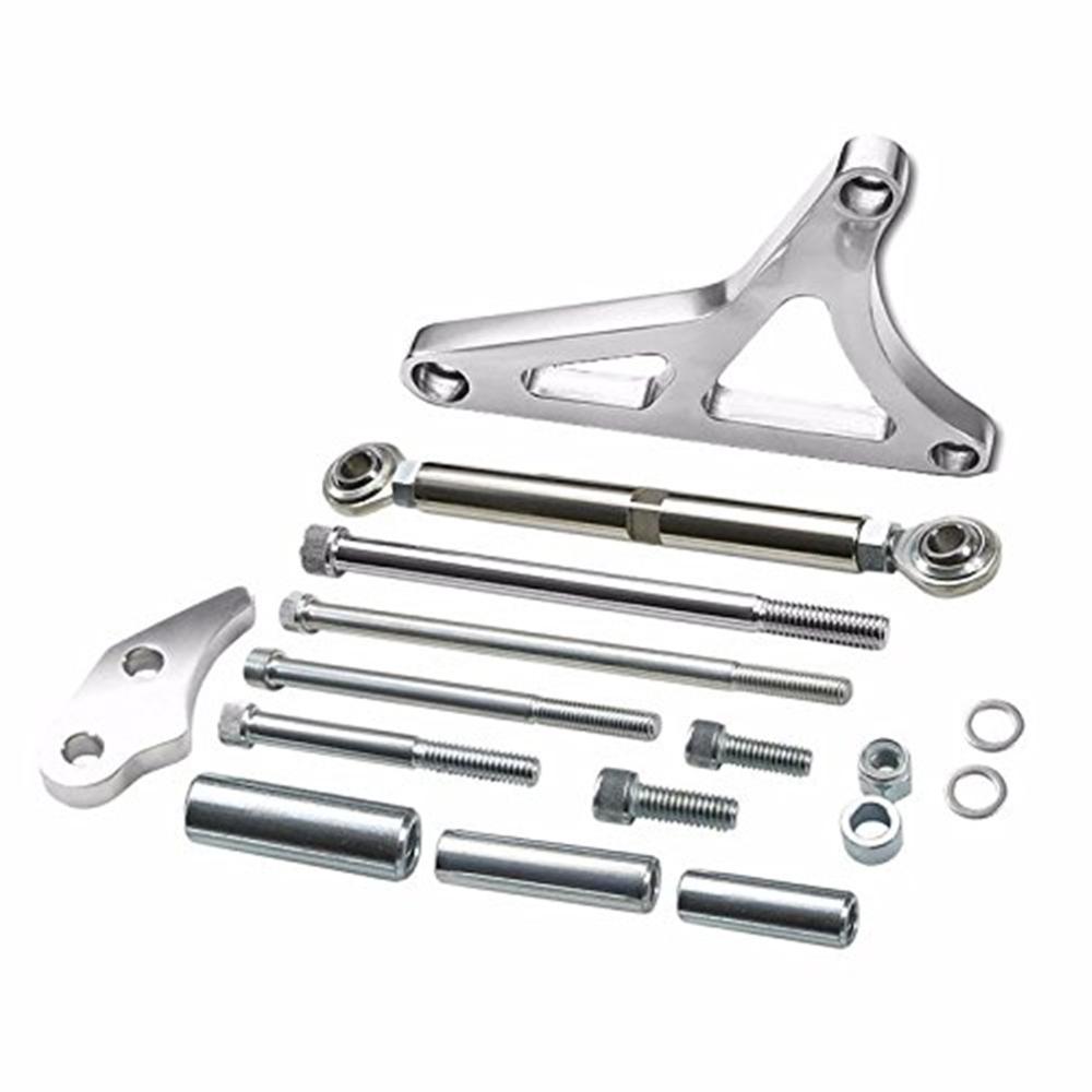 Billet Polished Aluminum Alternator Bracket Kit Small Block Windsor For SB Ford 289 302 347