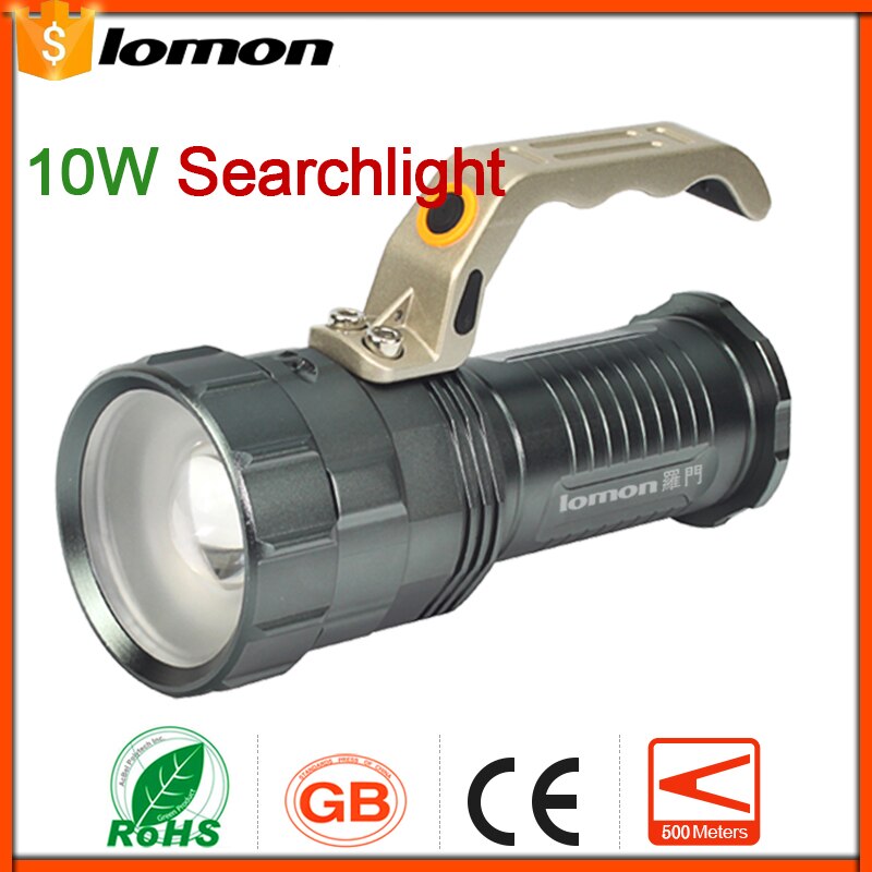Zoombar led lommelygte cree xml  t6 zoom lommelygte håndholdt søgelys + 3 x 18650 batteri + oplader spotlight nødlys