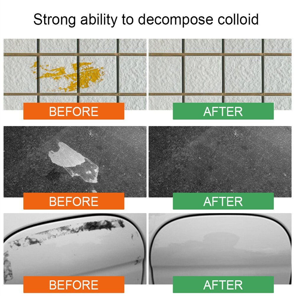 Car Glass Decal Cleaner Sticker Remover Wall Glue Remover 30ML Car Maintenance Glass Scratch Remover