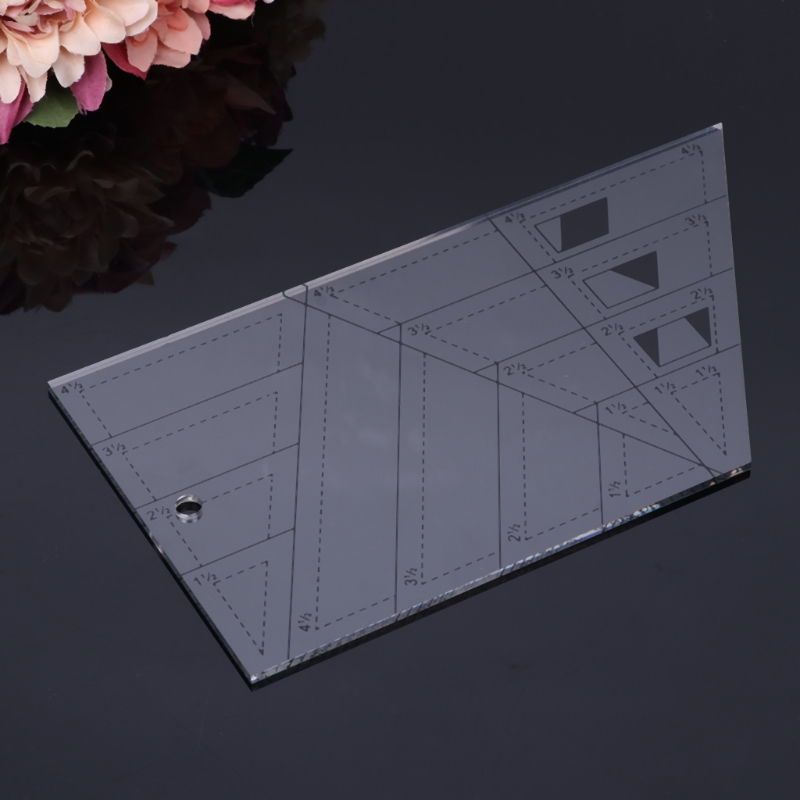 Shape Measure Trapezoid Quilts Plastic Ruler DIY Patchwork Sewing Tools