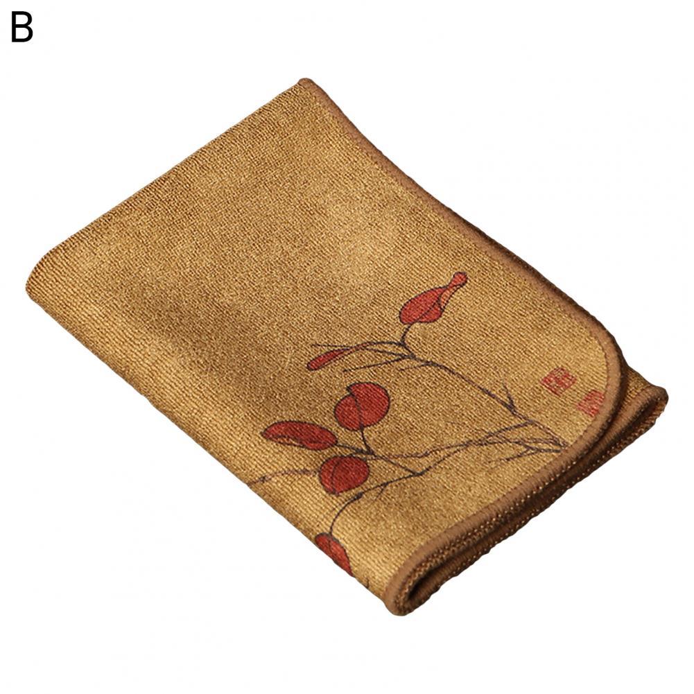 Chinese Style Tea Towel Absorbent Dish Rag Thickened Dishcloth Table Tea Cloth Household Dish Cleaning Wipe салфетки на стол: B