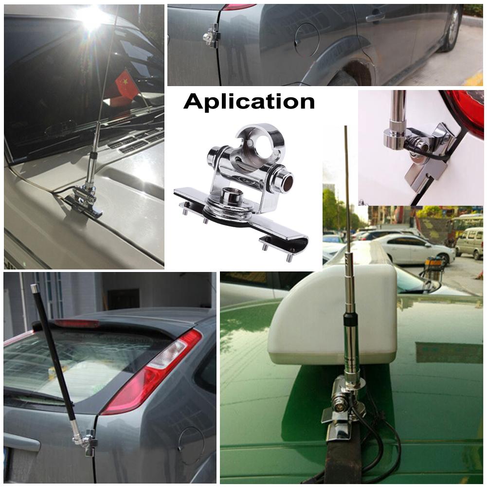RB-400 Mobile Antenna Kit UHF-Female Clip Mount Bracket for Car Radio Accessory Vehicle-Mounted Antenna Clamp for Tin Clip