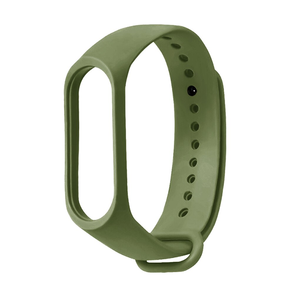 Bracelet For Xiaomi Mi Band 4 3 Strap Silicone Black Wrist Strap For Xiaomi MiBand 3 4 Wriststrap Bracelets Miband M3 M4: Dark Green