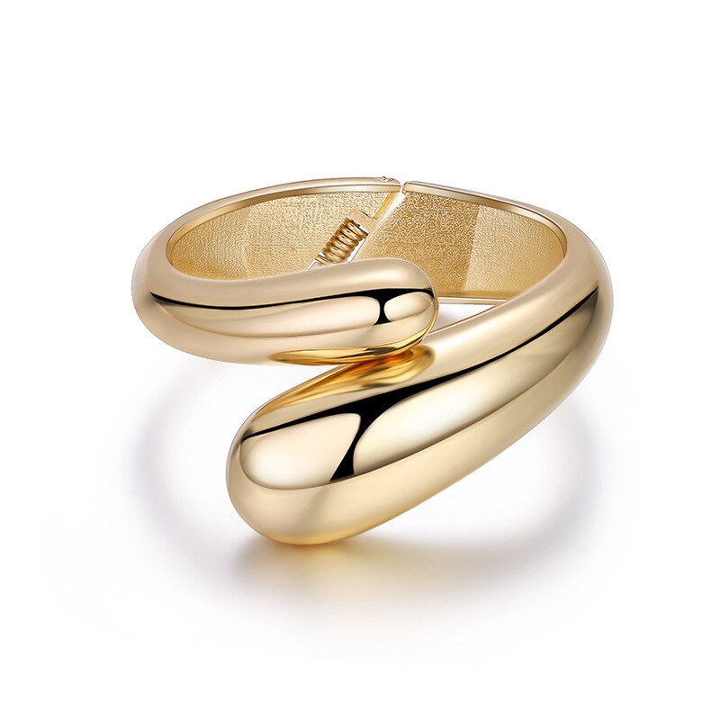 Pulseras elegantes de aleación para mujer, brazalete bohemio de Metal, joyería de , 2022: Gold