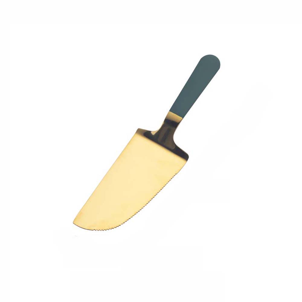 Toothed Cake Shovel Edge Cake Blade Cutter Pie Pizza Shovel Cake Spatula Ice Cream Dessert Cutter Food Kitchen Baking Tools: green