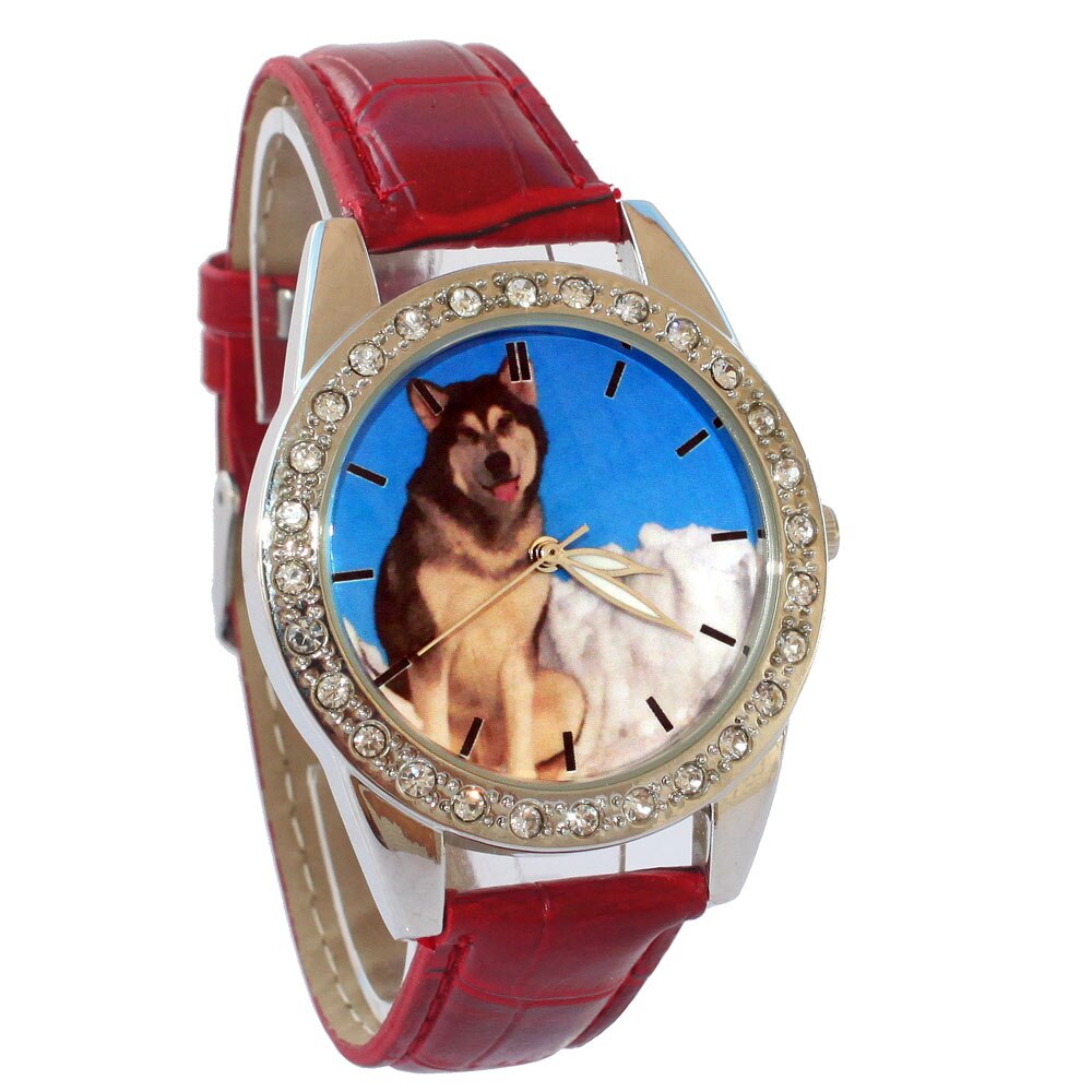 Luxury Leather Women Men Wolf Watches Wristwatch Bracelet Female Round Clock Quartz Watch Men Boy Student Watches