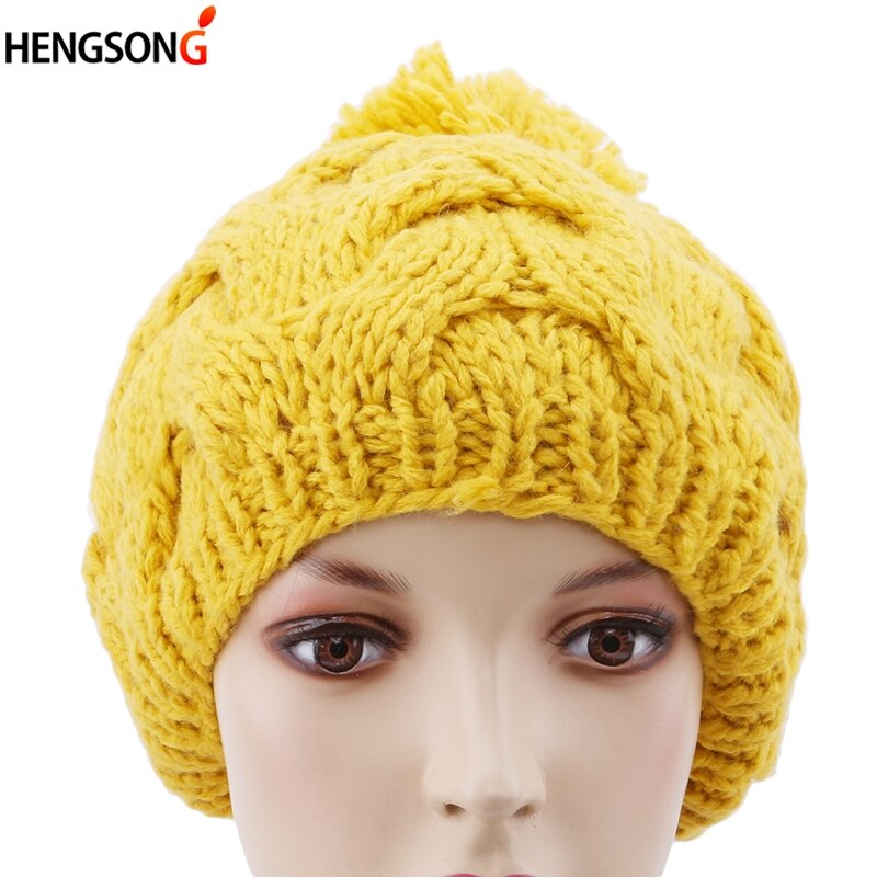 Dames wintermutsen warme wollen gedraaide gebreide mutsen mutsen voor dames hardloopmutsen