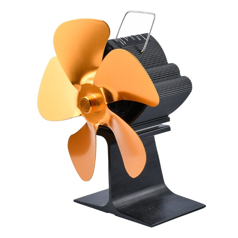 5 Blades Heat Powered Stove Fan Log Wood Burner Ecofan Quiet Fireplace