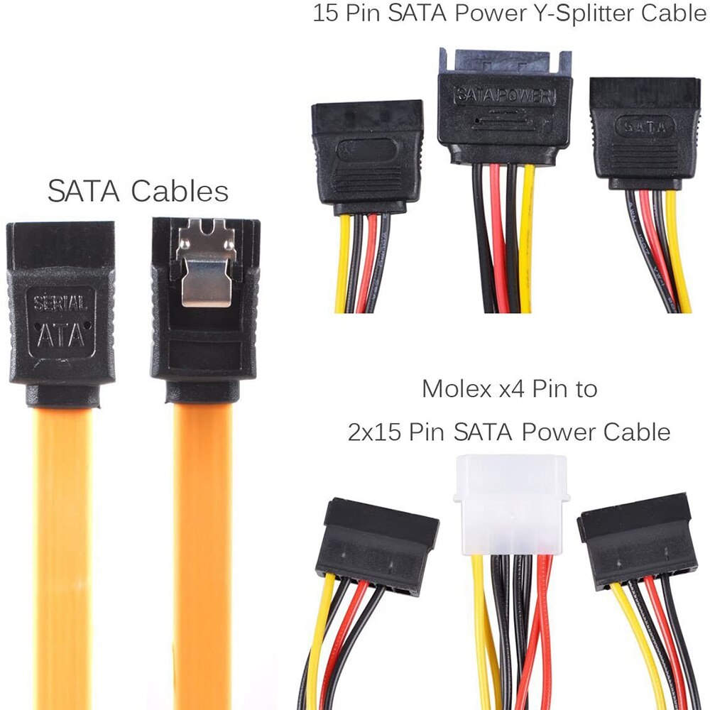 Ssd Montagebeugel Adapter 2.5 3.5 Inch Ssd Mounting Kit Met Sata Kabel En Sata Power Cable