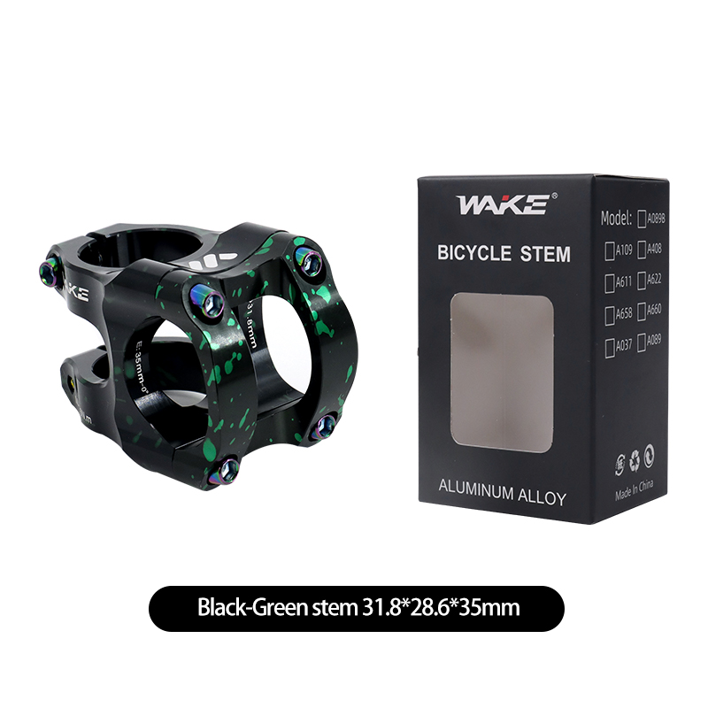 Wake Mtb Power Stem bicicleta de carretera puente de bicicleta de montaña potencia corta 31,8mm 35mm mesa de manillar de carretera vástago ajustable Riser ciclismo: Azul cielo