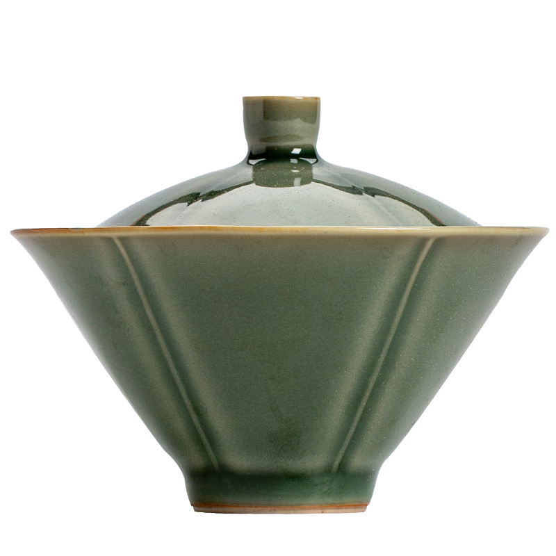 Gaiwan Porcelaine Chinoise Kung Fu Sancai 118 Ml – Bol Thé Avec Couvercle & Soucoupe – Design Nuages Bleu Blanc