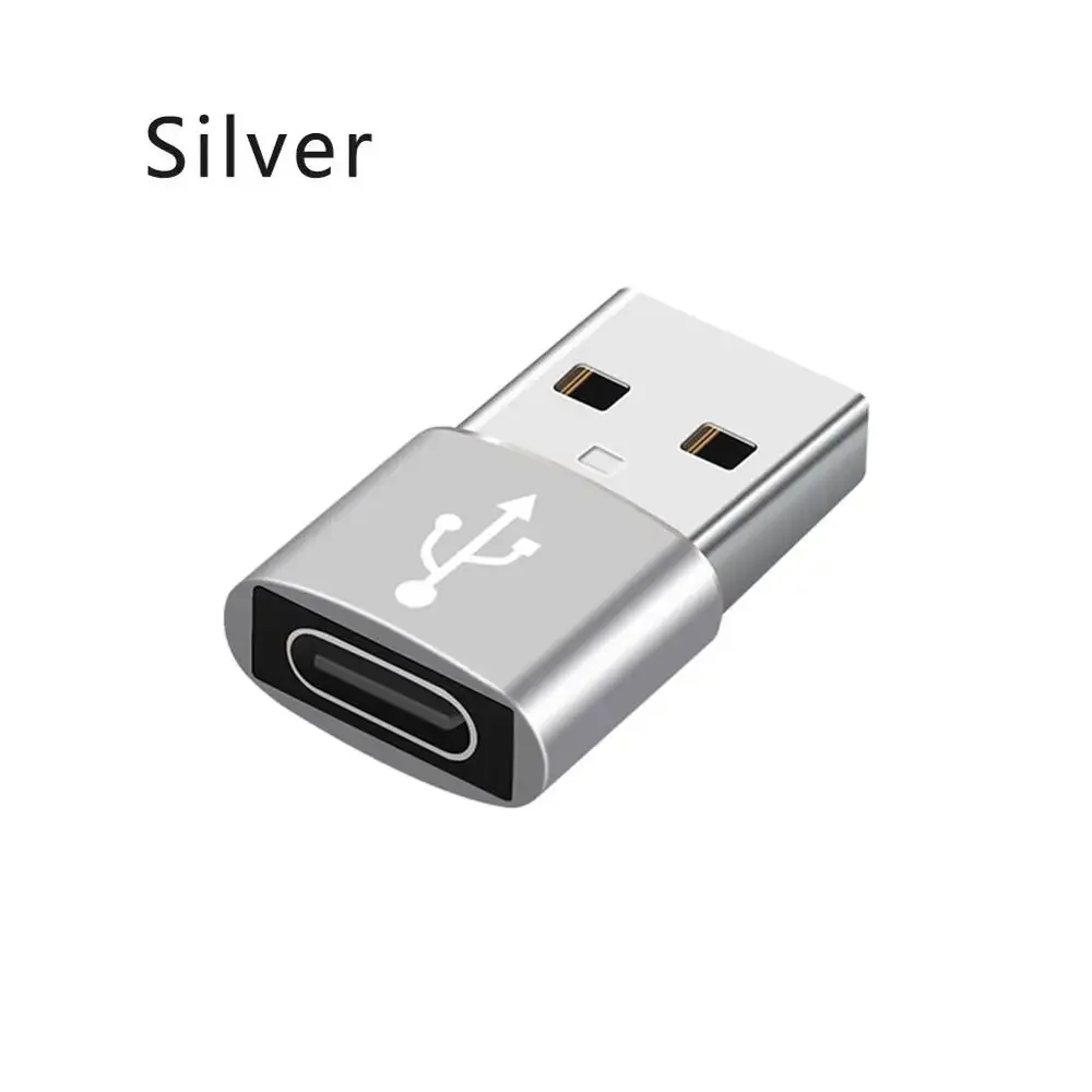 USB 3.0 Type A Male to USB 3.1 Type C Female Connector Converter Adapter Type-c USB Standard Charging Data Transfer: Silver