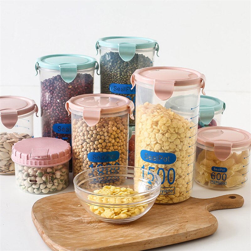 600-1500ml Food Storage Container Kitchen Refrigerator Food Noodle Sealing Box Preservation Fresh Pot Tank Boxes Organizer