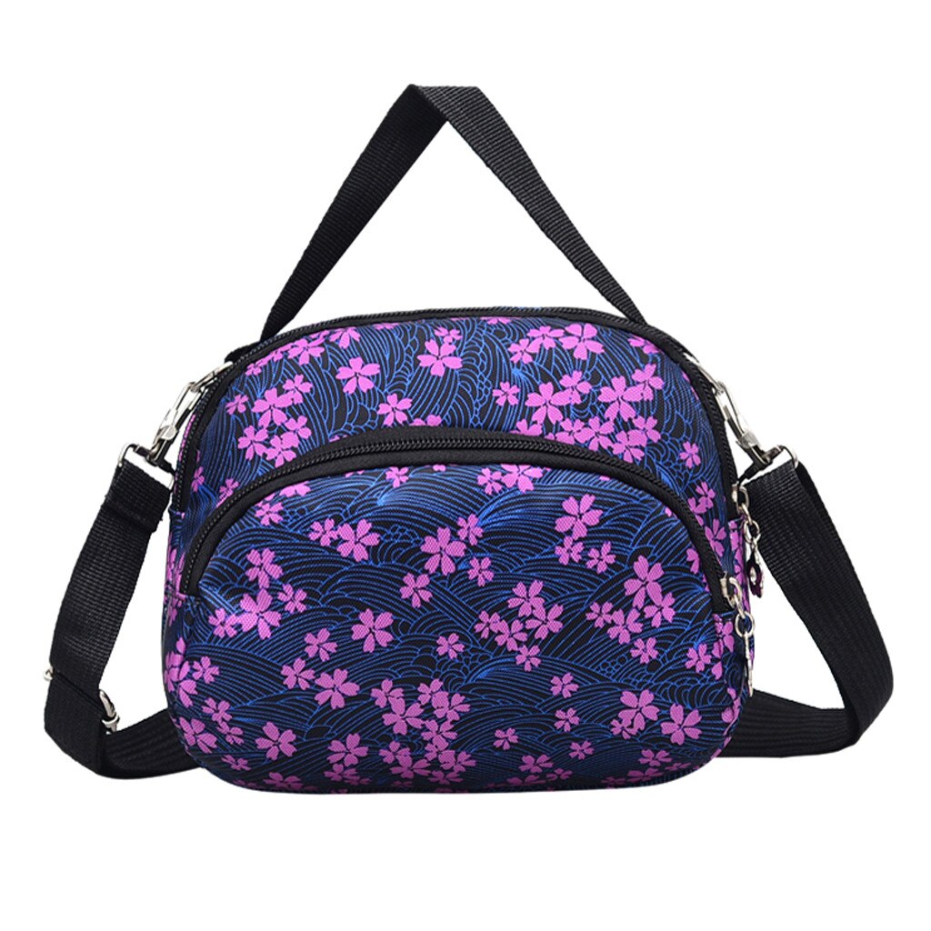 Blume drucken schulter tasche Frauen handtaschen Nylon Blume Gedruckt Dame Schulter Tasche Casual Frauen Messenger Taschen Mumie Tasche #0302g30: B