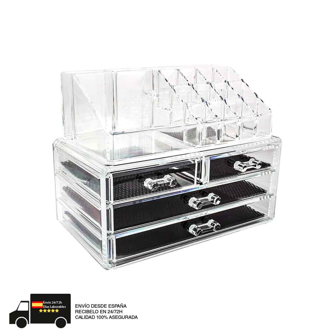 PAIDE P Organizador Maquillaje, Perfecto para . Caja maquillaje organizador . Almacenamiento de cosméticos