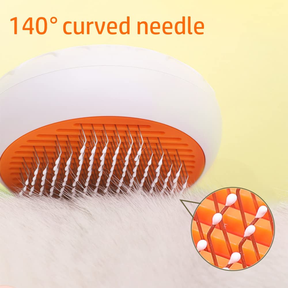 Cute Cat Brush Grooming Comb Self Cleaning Dog Slicker Brushes With Smooth Handle Pet Grooming Tool For Cat Hair Remover Tools