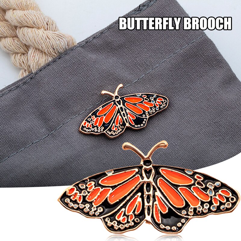 Monarch Vlinder Pin Levendige Insect Lente Broche Revers Pin Voor Vrouwen Lxh