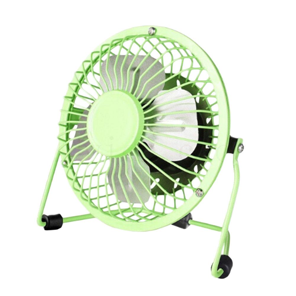 Mini USB 4 Inch METAL Fan Desktop Silent Fan Portable Laptop PC Desk Table Computer PC Cooler Cooling Desktop Fans