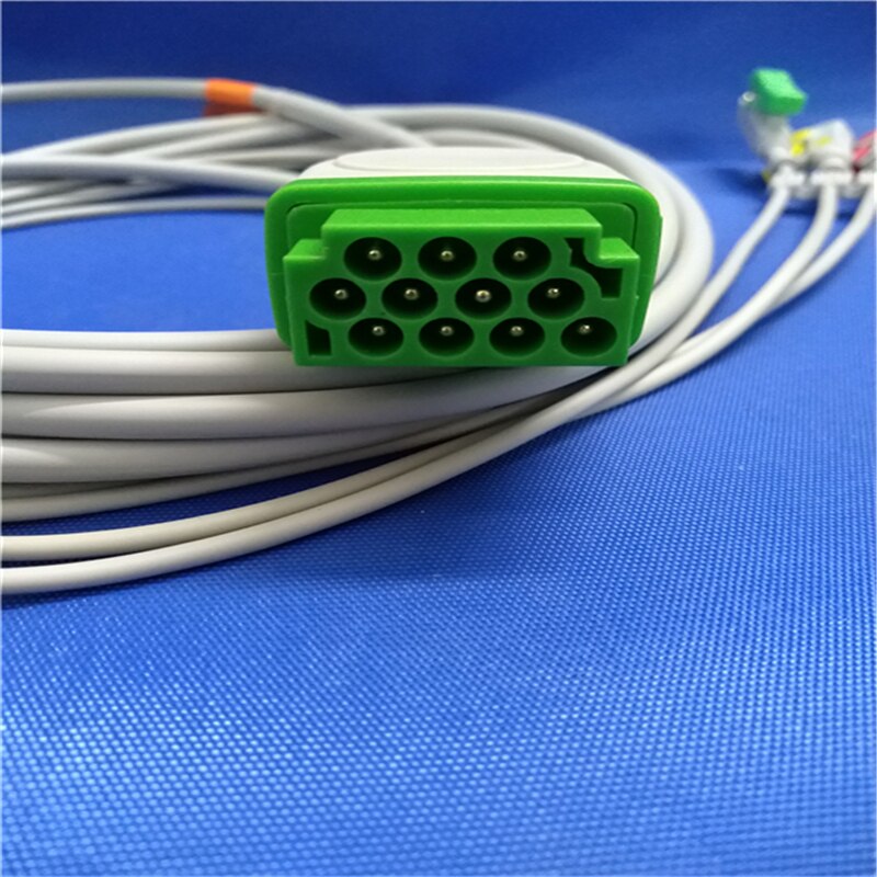Dependable performance One-piece 3 Lead ECG Cable IEC clip