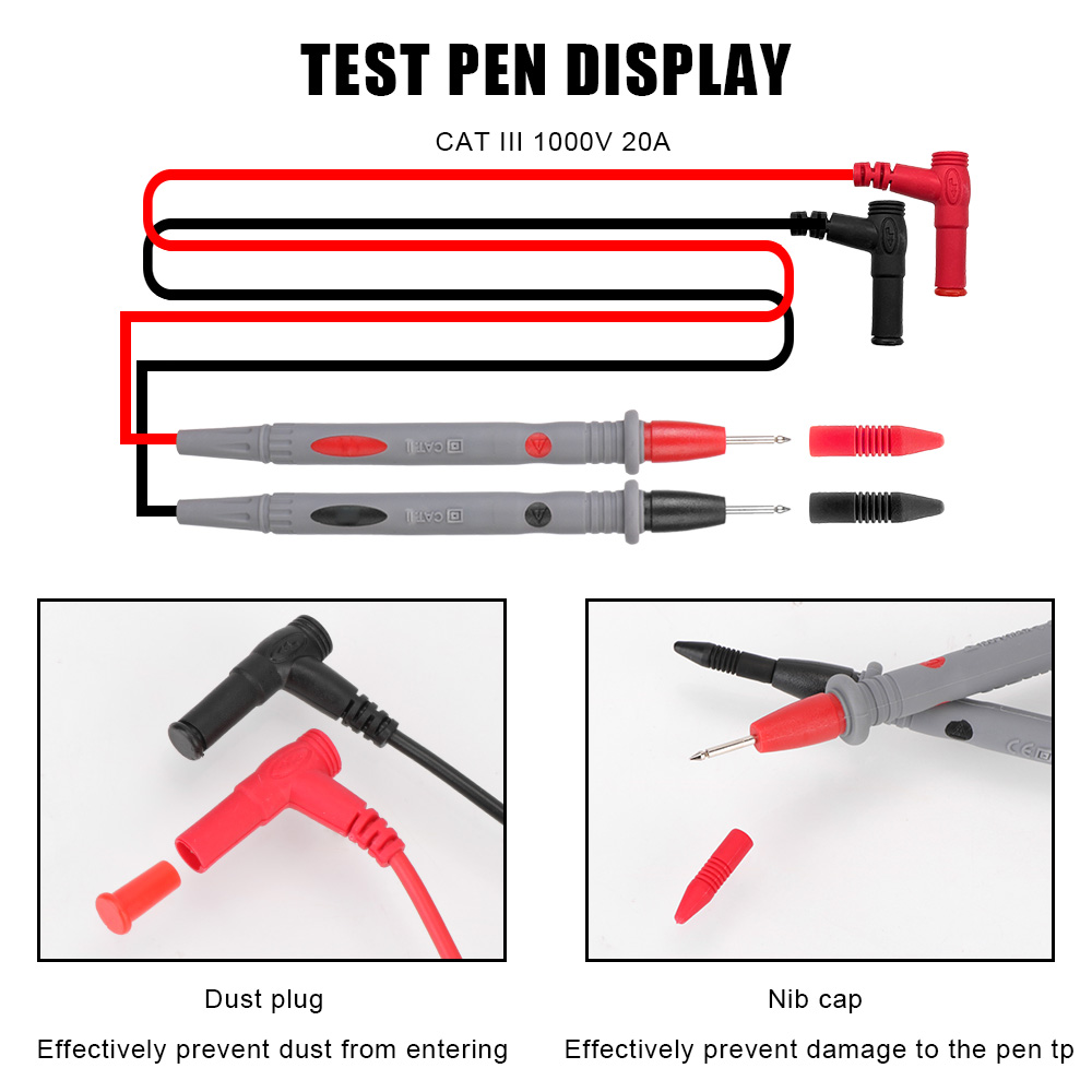 Digital Clamp Meter AC/DC Voltage Tester Ohm Hz Tester Multimeter True RMS Voltage Meter ST184 6000 Counts
