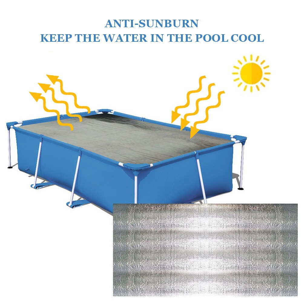 Zwembad Warmte Behoud Cover Rechthoekige Zwembaden Stofdicht Thermische Isolatie Film Solar Zwembad Cover Multi Size