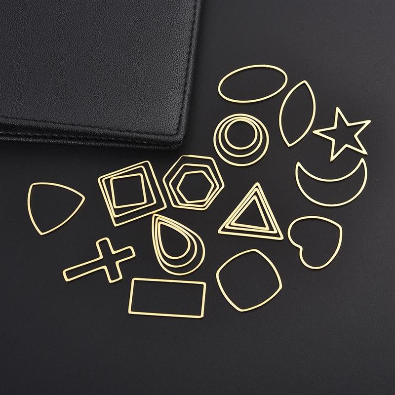 30Pcs Rvs Zilver Goud Geometrische Oorbellen Hollow Frame Bezel Charms Cirkel Hanger Voor Diy Sieraden Maken Accessoires