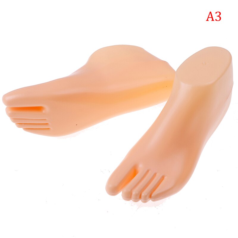Nu/clair/blanc femme pieds Mannequin modèle pour pied string Style sandale chaussure chaussette affichage 1 paire: A3