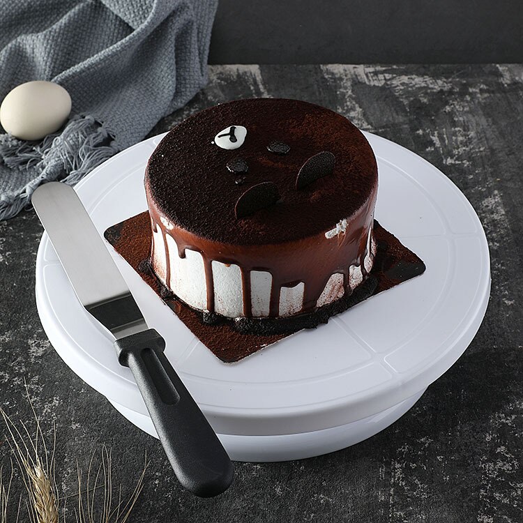 DIY Cake Turntable Baking Cake Stand PP Mold Cake Plate Rotating Round Cake Decorating Tools Rotary Table Pastry Supplies
