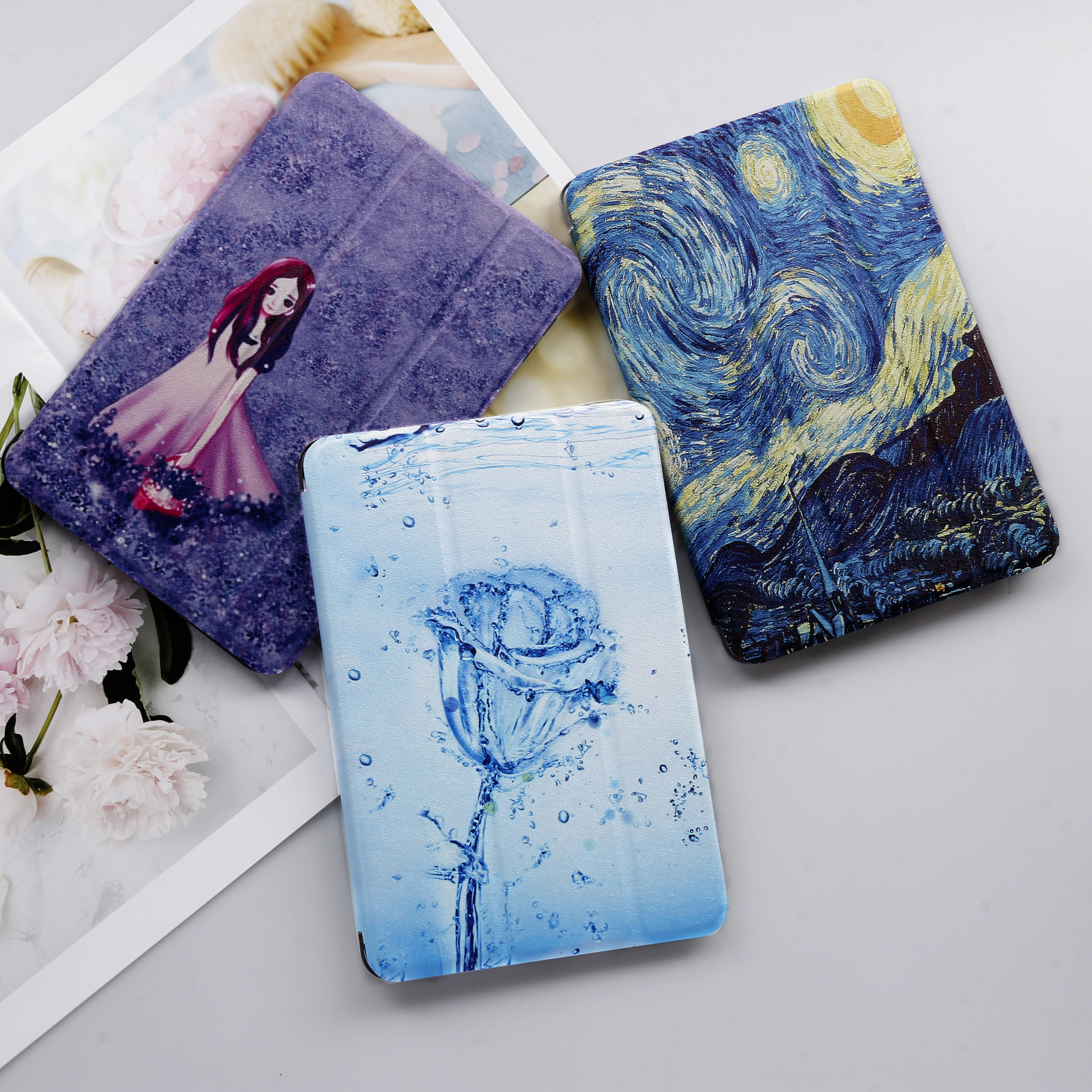 Dla ipad mini 5 4 3 2 1 etui malowane skórzane etui na tablet Mini5 Mini4 mini 1 2 3 powłoka ochronna odwróć stań Smart Cover