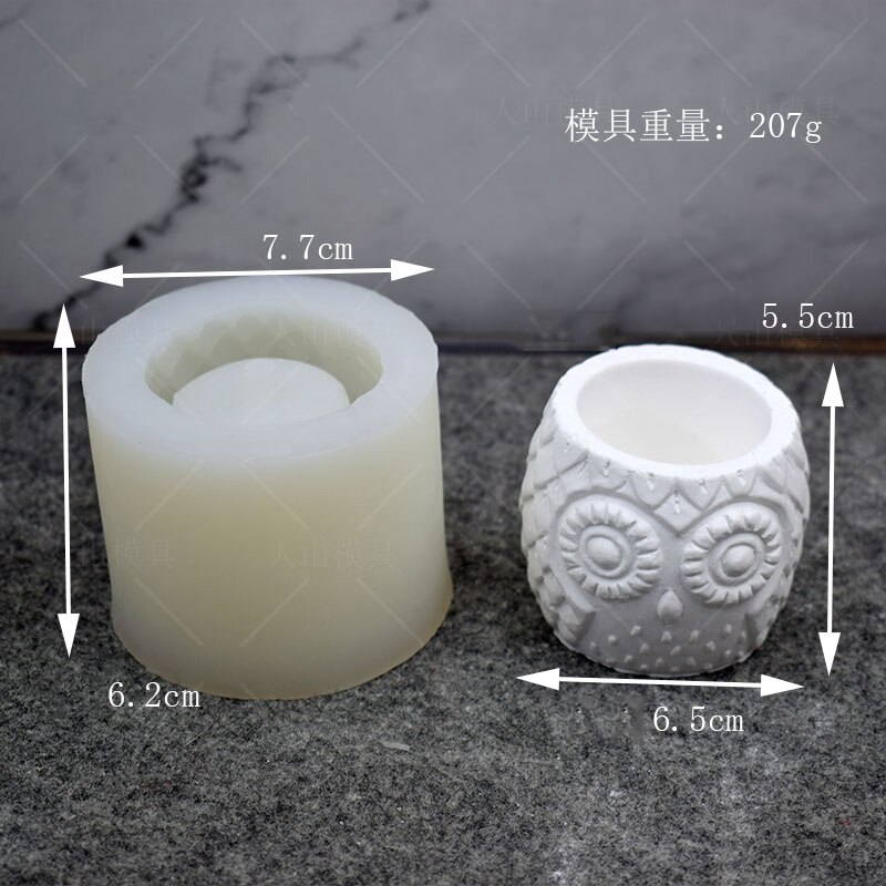 Concrete Planter Molds Animals Flower Pot Molds Silicone Cement bonsai molds Candlestick Molds: Dark Gray