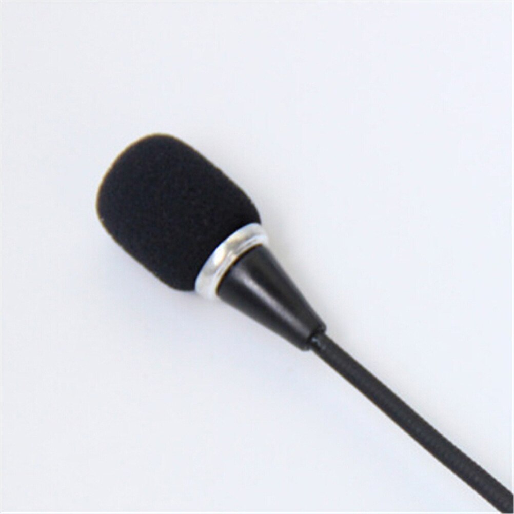 Mini 3.5mm jack fleksibel mikrofonhøjttalermikrofon til pc computer bærbar notesbog kondensatormikrofon