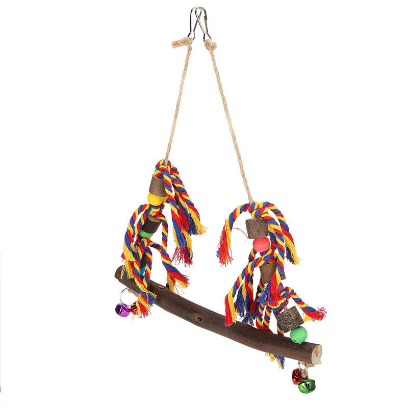 Papegaaien Swing Non‑toxic Kleurrijke Kralen Bells Speelgoed Papegaaien Voor Huisdier Haan