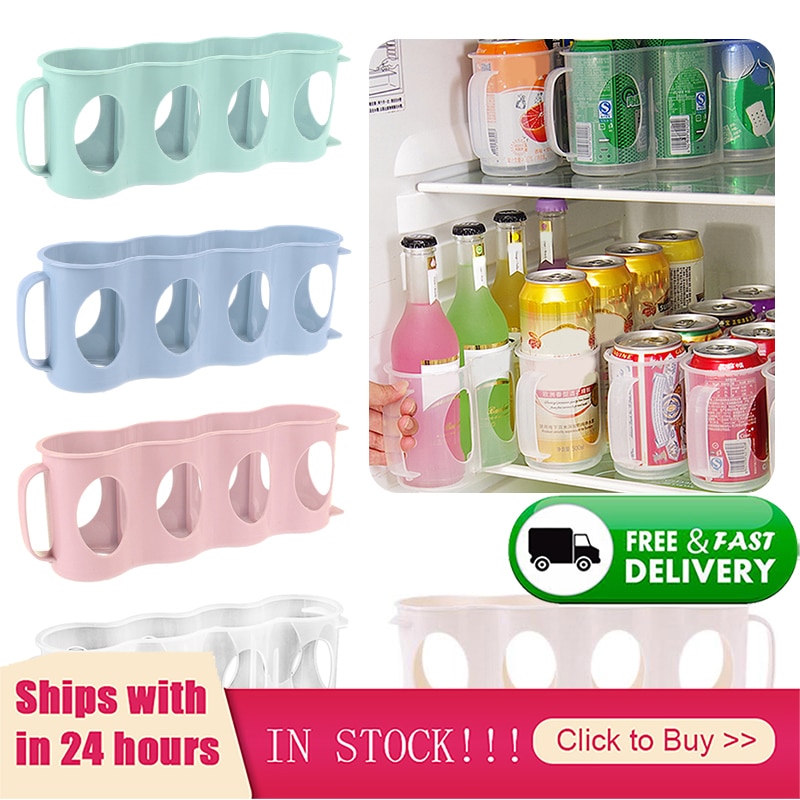Fridge Drink Bottle Holder Beer Soda Coke Drink Can Storage Box Fridge Refrigeration Organizer Kitchen Durable Food Container