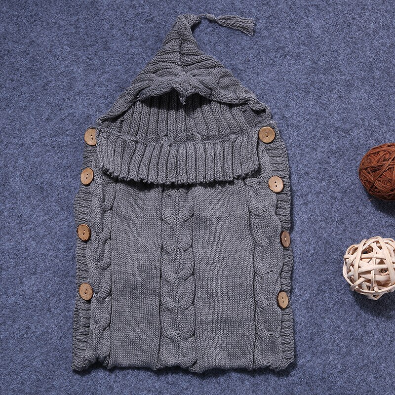 Herfst En Winter Zuigeling Breiwol Knoppen Slaapzakken Kinderkleding Ontvangen Dekens