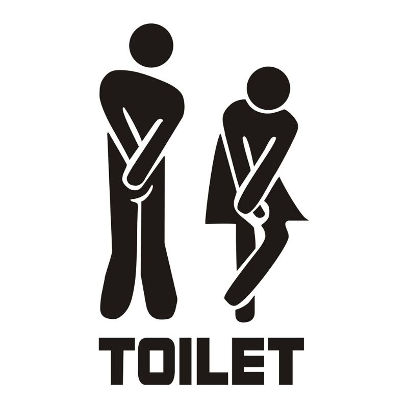 1 pcs Verwijderbare Leuke Man Vrouw Washroom Wc WC Teken Stickers Familie DIY Home Decor