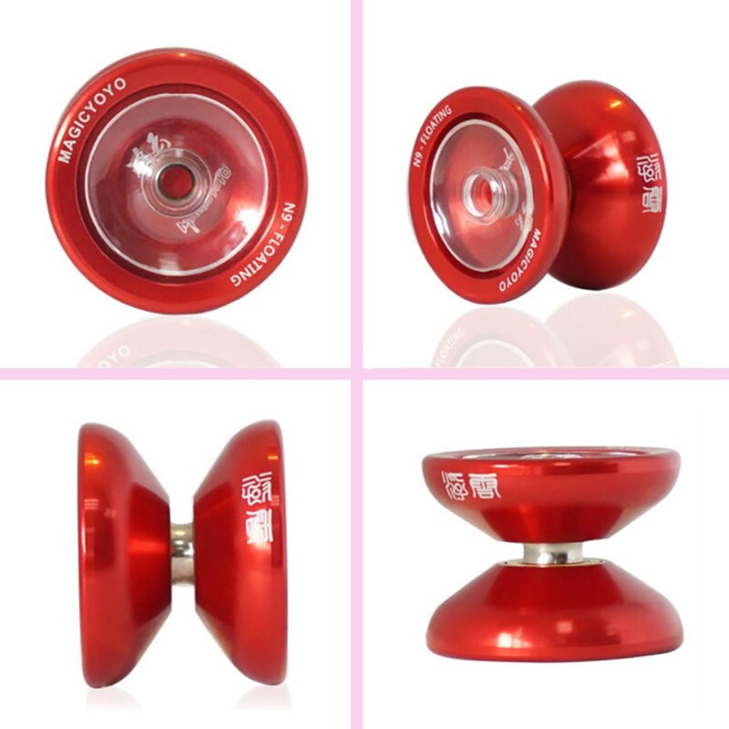 MAGICYOYO N9 Metal Yoyo Side Shaft Top Fingerplay Aluminum Alloy Yoyo with 5 Strings,Gloves