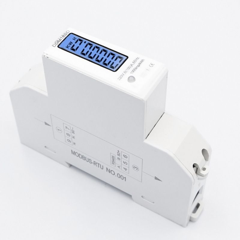 5(100A) Single Phase Din Rail RS485 Modbus-RTU Power Consumption Energy kWh Watt Meter Energy Meter