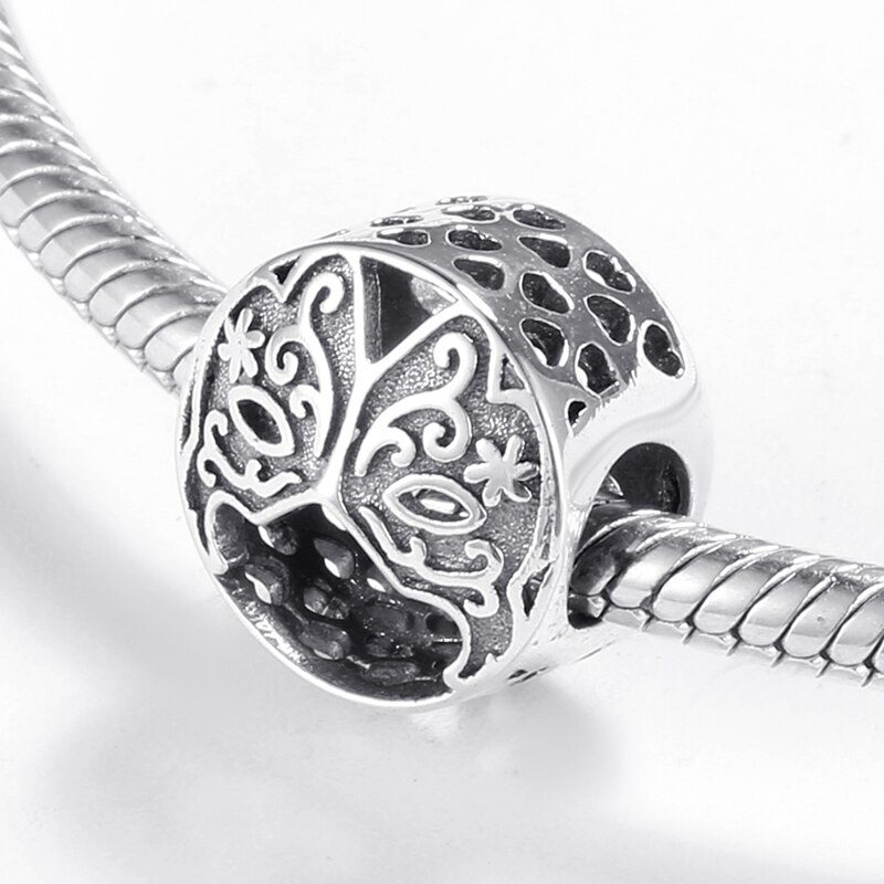 925 Sterling Zilver Abstracte Boom Van Het Leven Fijne Kralen Fit Originele Vrouwen Diy Bedelarmband S925 sieraden