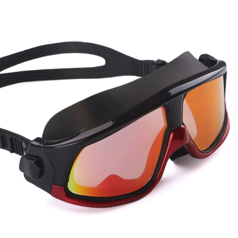 Swimming Goggles Comfortable Silicone Large Frame Swim Glasses Anti-Fog UV Men Women Swim Mask Waterproof