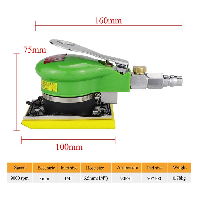 Pneumatic air sander polishing machine tool square grinding polishing machine grinding machine indoor car seat wood polishing ma