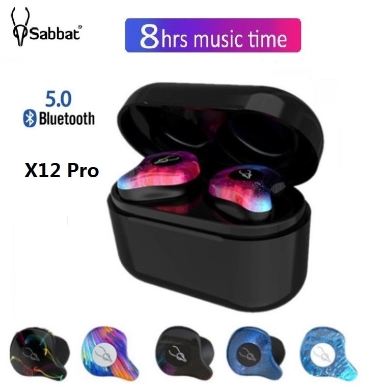 ¡Novedad! auriculares inalámbricos bluetooth sabbat x12 pro caja de carga mini auriculares invisibles portátiles BT5.0 Stereo surround Twins